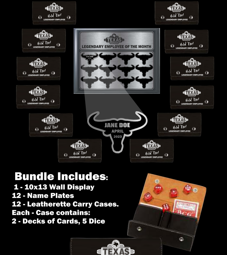 Team Member of the Month — Hold ’Em Card & Dice Set